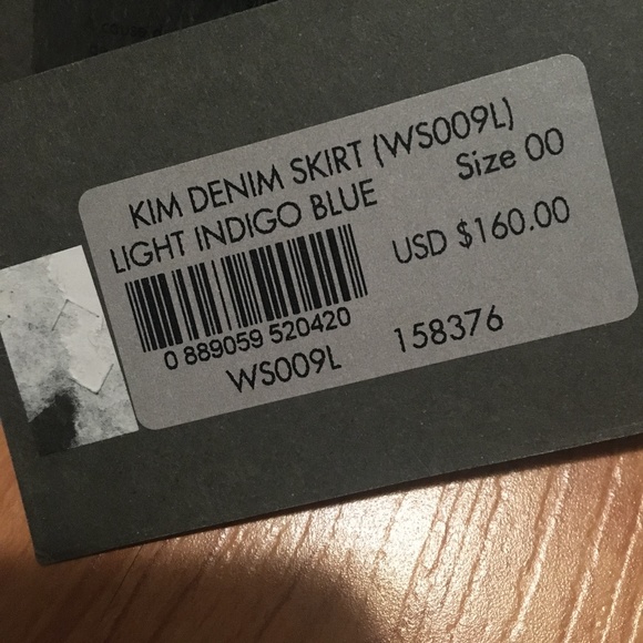 NWT All Saints Kim Distressed denim skirt (00) - Picture 9 of 9